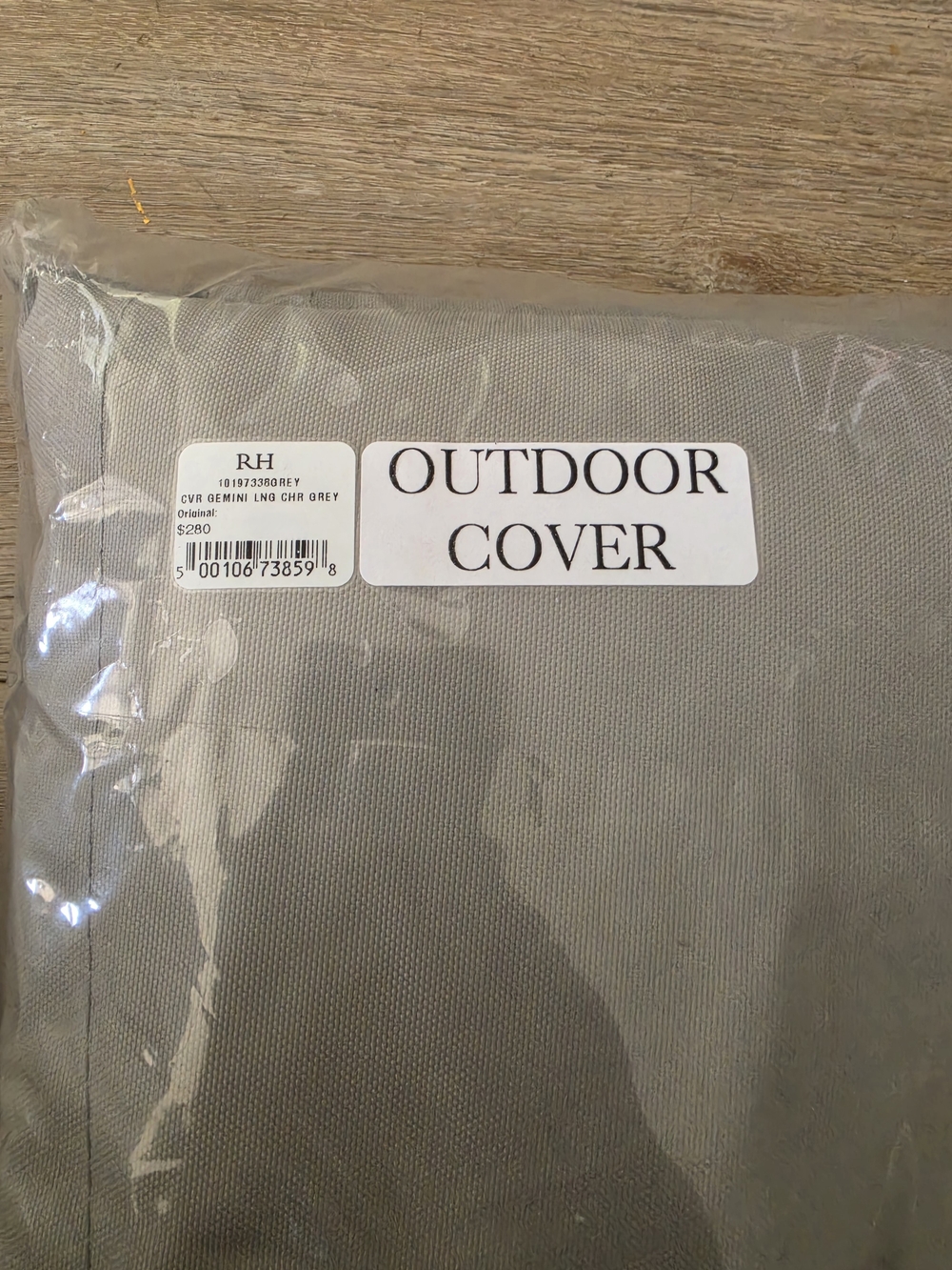 Restoration Hardware Outdoor Cover - Gray Protective Furniture Cover
